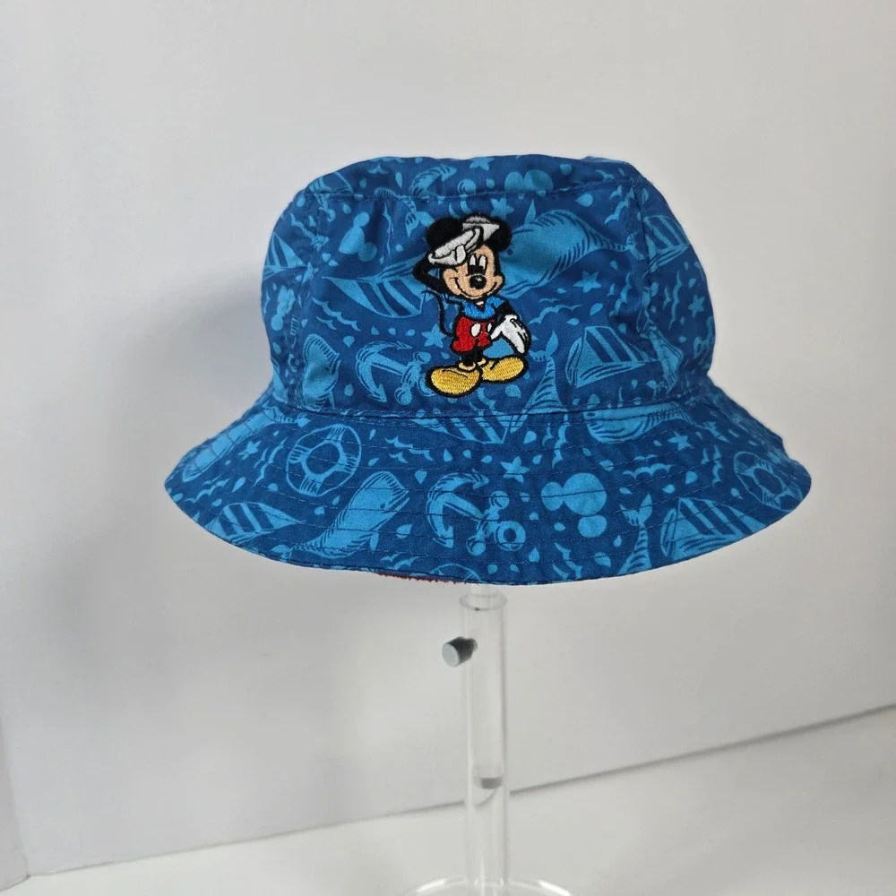 Disney Parks Bucket Hat Toddler 52cm Blue Mickey Mouse Nautical Sailor Kameron